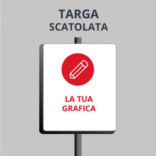 Targa scatolata con pellicola rifrangente