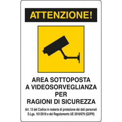 ATTENZIONE! AREA SOTTOPOSTA...