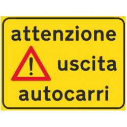 Attenzione uscita autocarri