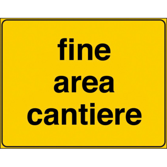 Fine area cantiere