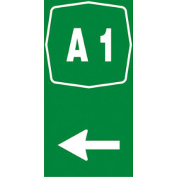 Numero identificazione autostrada + freccia con funzione di direzione