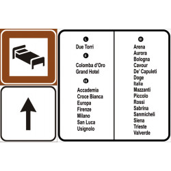 Segnale di informazioni alberghiere