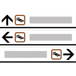 Segnali di direzione alberghieri