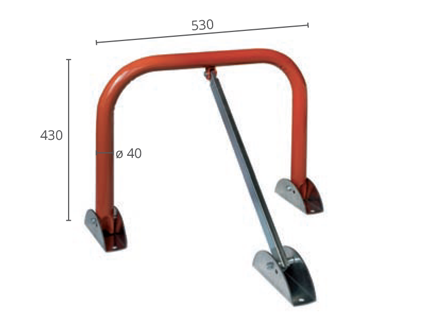 Arco antisosta Block con asta centrale